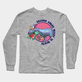 Second grade ready to rawr Long Sleeve T-Shirt